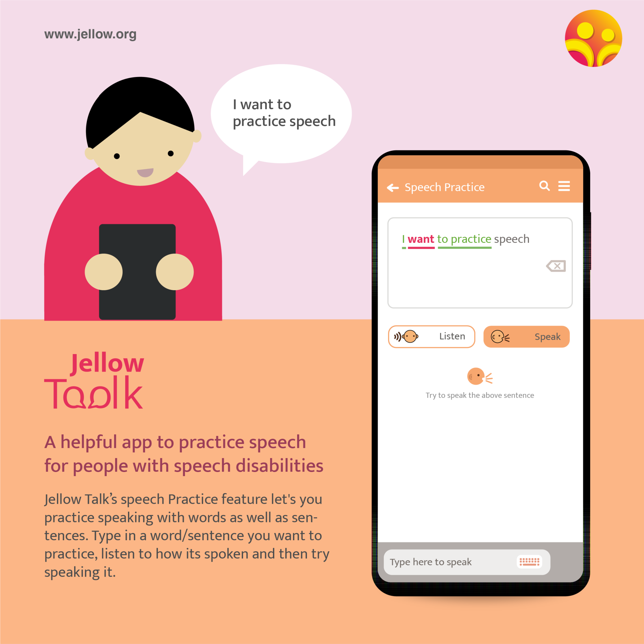 Jellow Talk- A helpful app to practice speech for people with speech ...